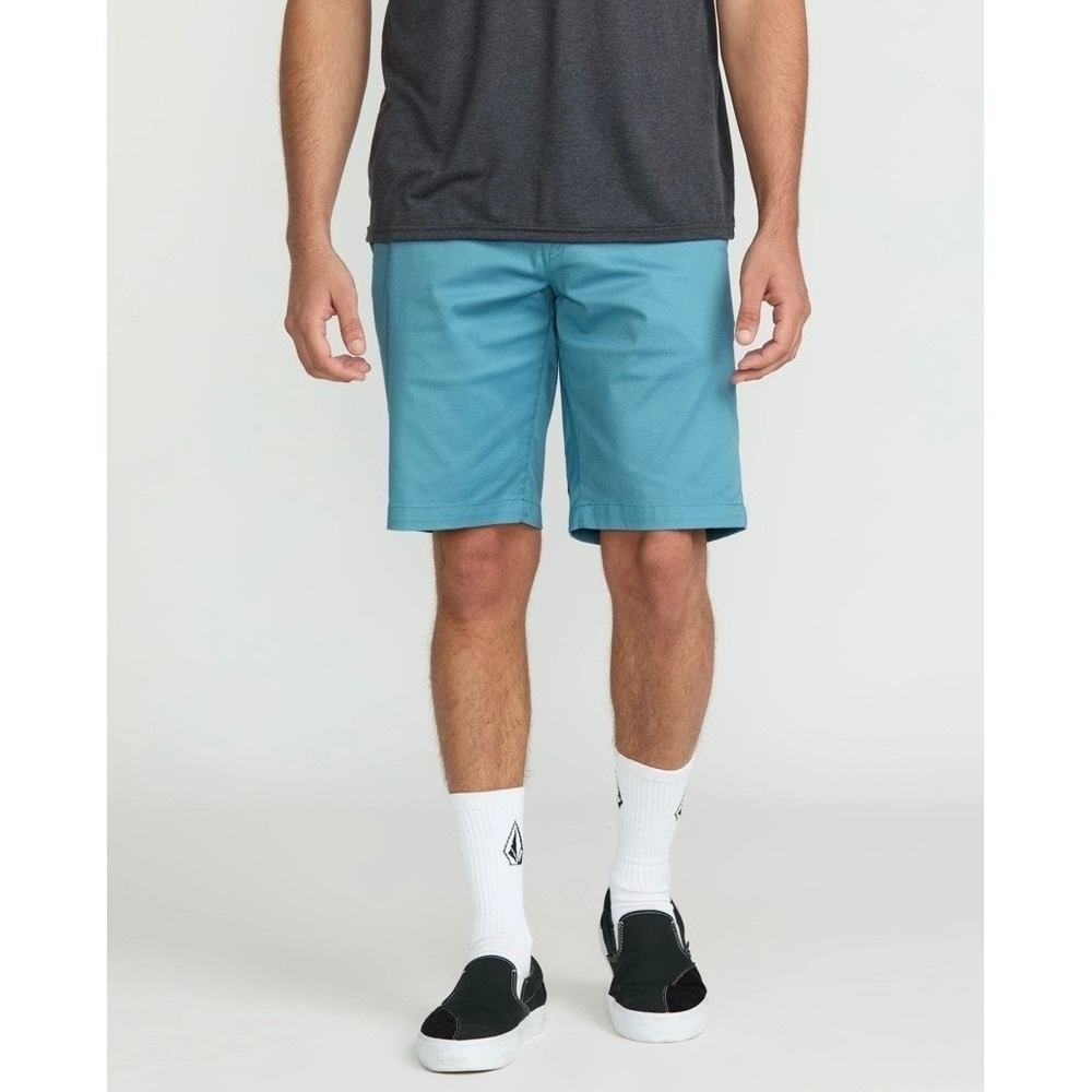 Volcom Frickin Surf N Turf Hybrid Shorts Aqua Blue Mens 28 Stretch Quick Dry